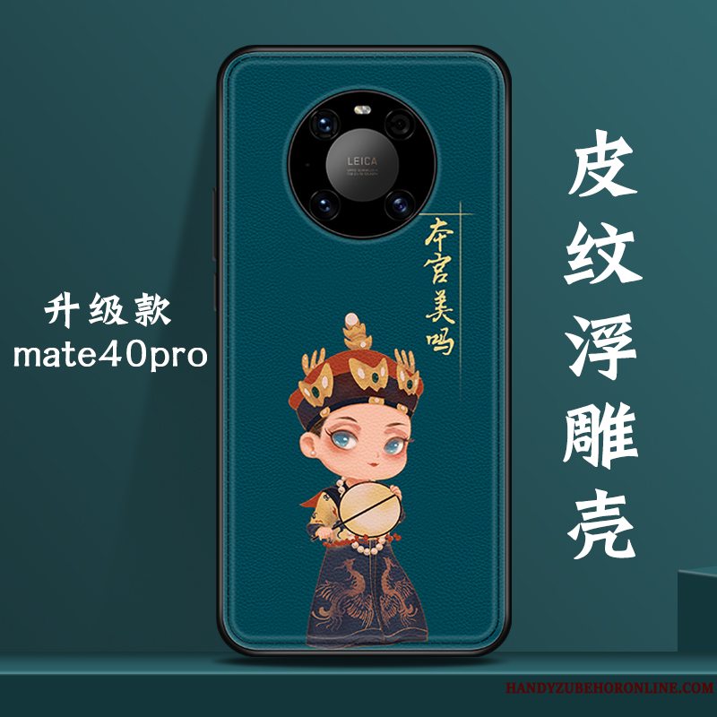 Etui Huawei Mate 40 Pro Tasker Telefonanti-fald, Cover Huawei Mate 40 Pro Kreativ Blå Original