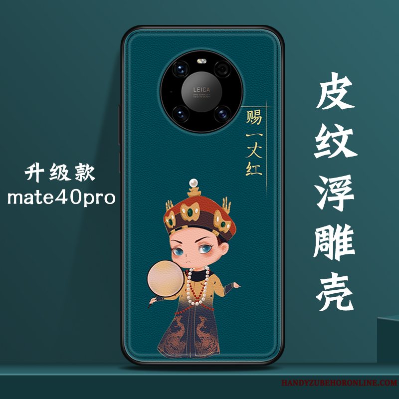 Etui Huawei Mate 40 Pro Tasker Telefonanti-fald, Cover Huawei Mate 40 Pro Kreativ Blå Original