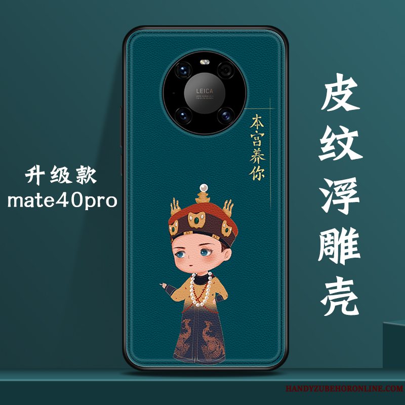 Etui Huawei Mate 40 Pro Tasker Telefonanti-fald, Cover Huawei Mate 40 Pro Kreativ Blå Original
