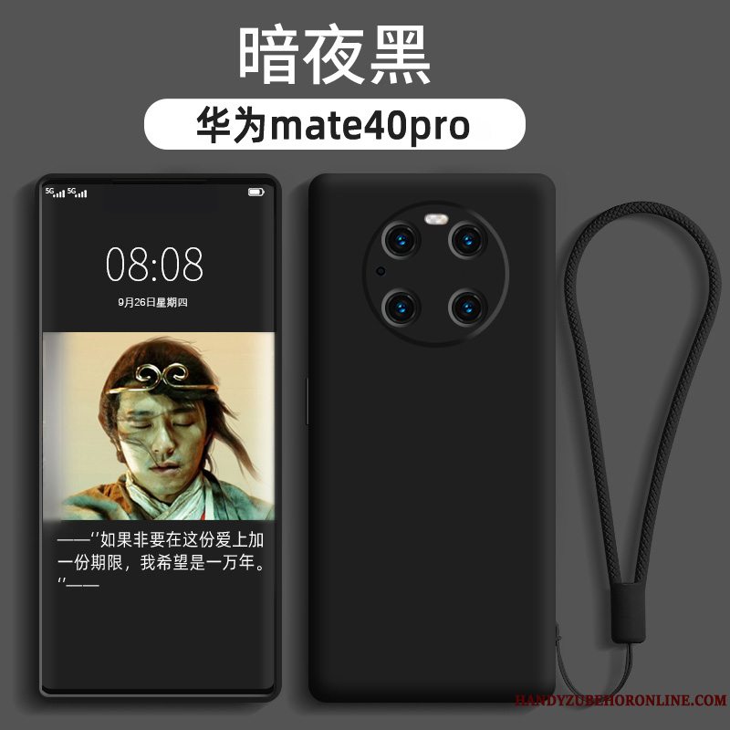 Etui Huawei Mate 40 Pro Tasker Telefonhængende Ornamenter, Cover Huawei Mate 40 Pro Blød Grå High End