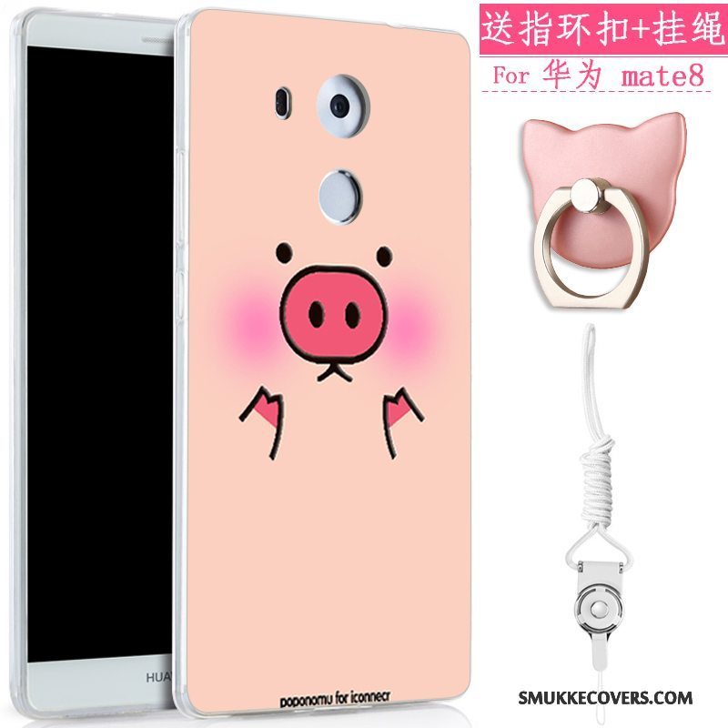 Etui Huawei Mate 8 Blød Nubuck Anti-fald, Cover Huawei Mate 8 Cartoon Af Personlighed Hængende Ornamenter