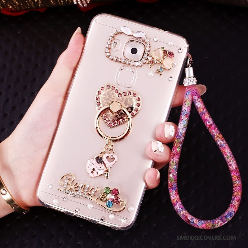 Etui Huawei Mate 8 Kreativ Guld Telefon, Cover Huawei Mate 8 Strass Ring