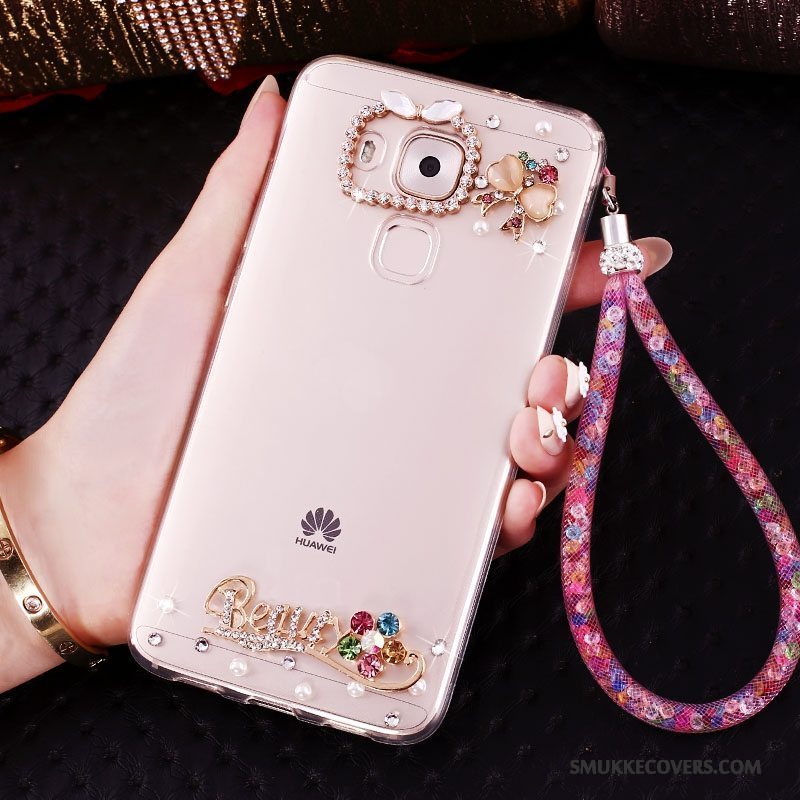 Etui Huawei Mate 8 Kreativ Guld Telefon, Cover Huawei Mate 8 Strass Ring