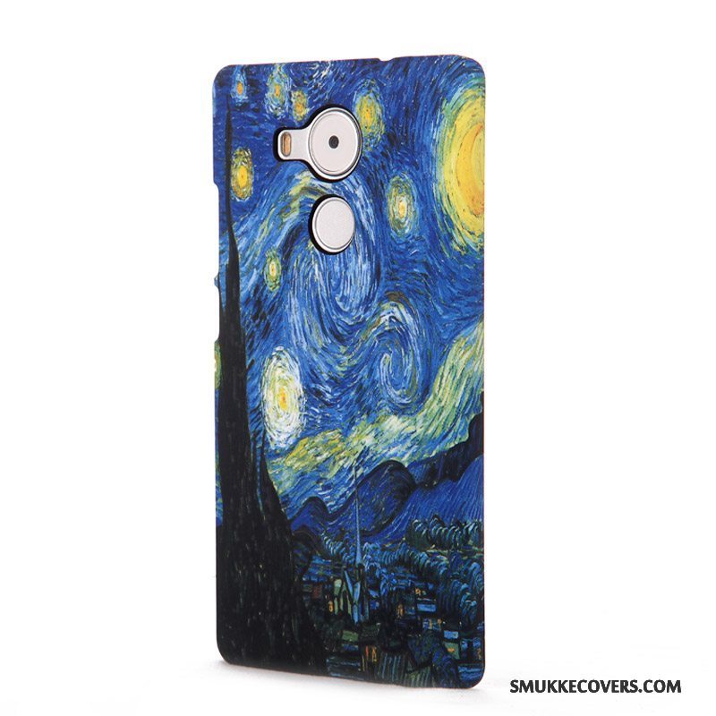 Etui Huawei Mate 8 Kreativ Hård Pæon, Cover Huawei Mate 8 Beskyttelse Kunst Abstrakt