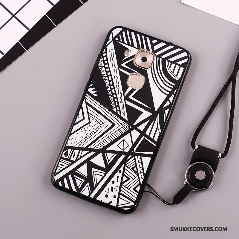 Etui Huawei Mate 8 Malet Anti-fald Hængende Ornamenter, Cover Huawei Mate 8 Tasker Hvid Telefon