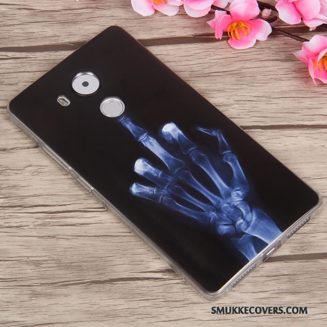 Etui Huawei Mate 8 Relief Lyse Lilla, Cover Huawei Mate 8 Blød Anti-fald Tynd