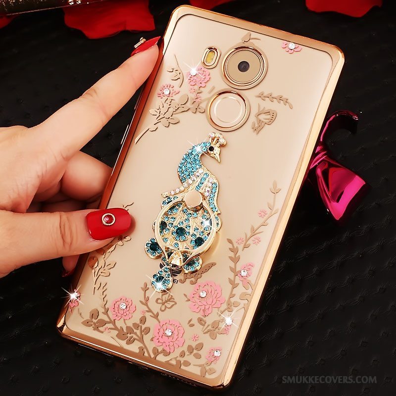 Etui Huawei Mate 8 Strass Anti-fald Lyserød, Cover Huawei Mate 8 Tasker Telefonaf Personlighed