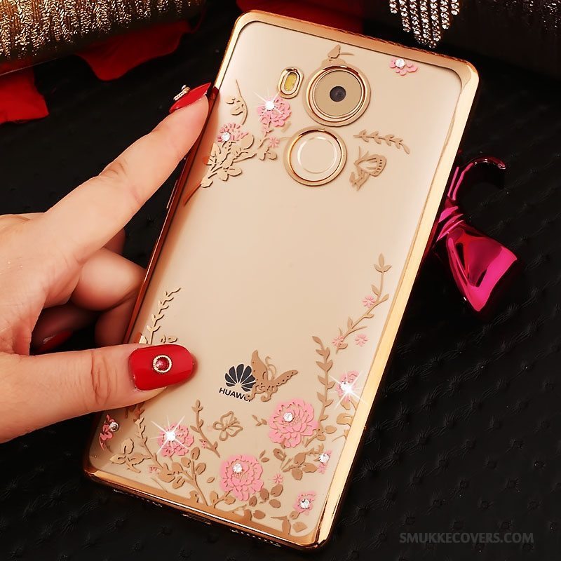 Etui Huawei Mate 8 Strass Anti-fald Lyserød, Cover Huawei Mate 8 Tasker Telefonaf Personlighed