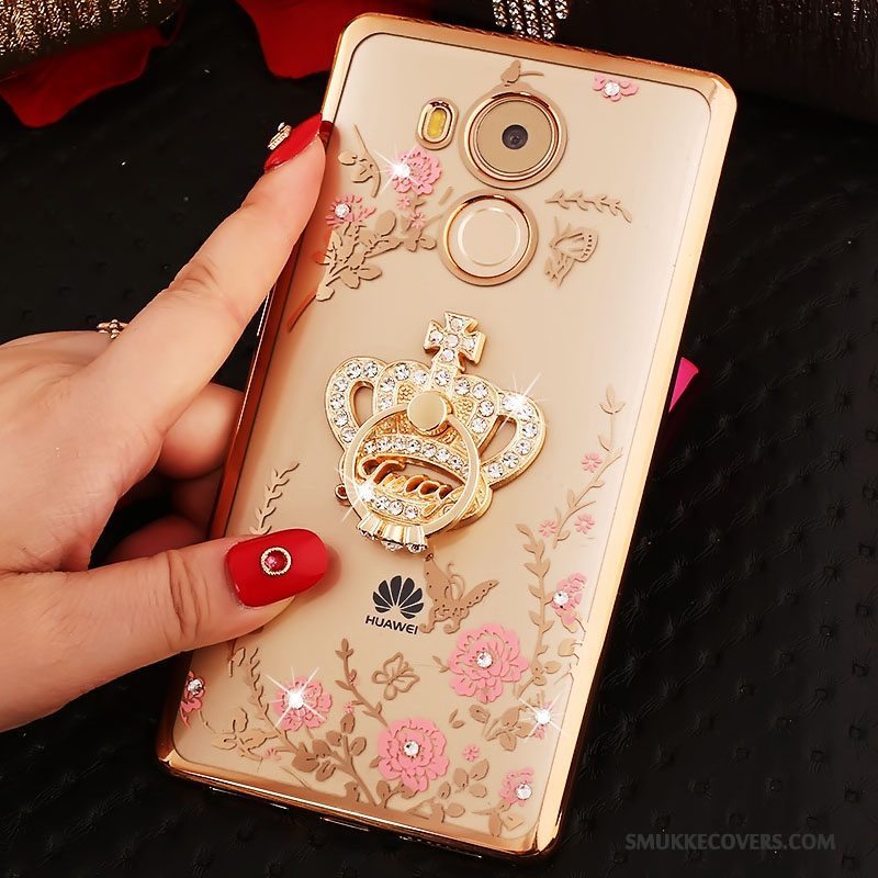 Etui Huawei Mate 8 Strass Anti-fald Lyserød, Cover Huawei Mate 8 Tasker Telefonaf Personlighed