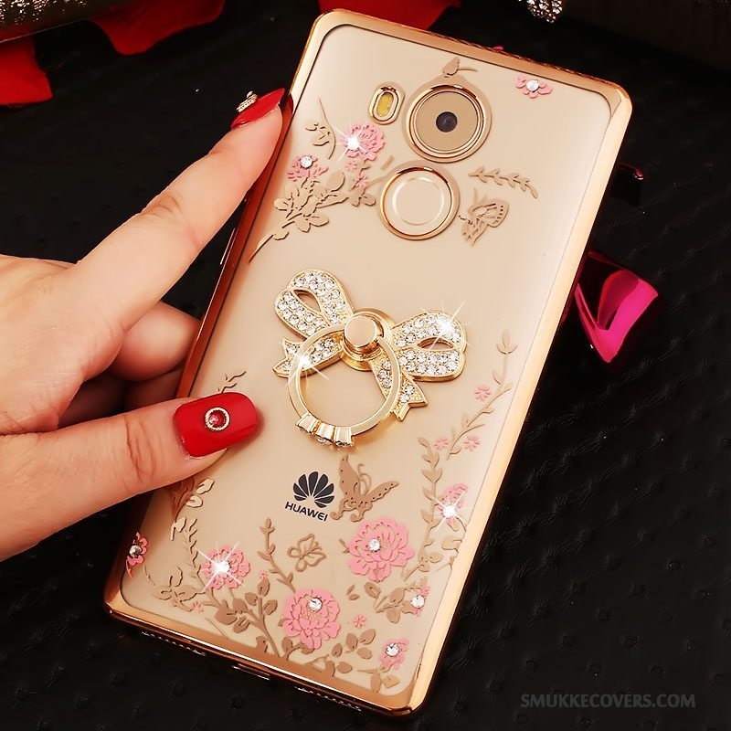 Etui Huawei Mate 8 Strass Anti-fald Lyserød, Cover Huawei Mate 8 Tasker Telefonaf Personlighed