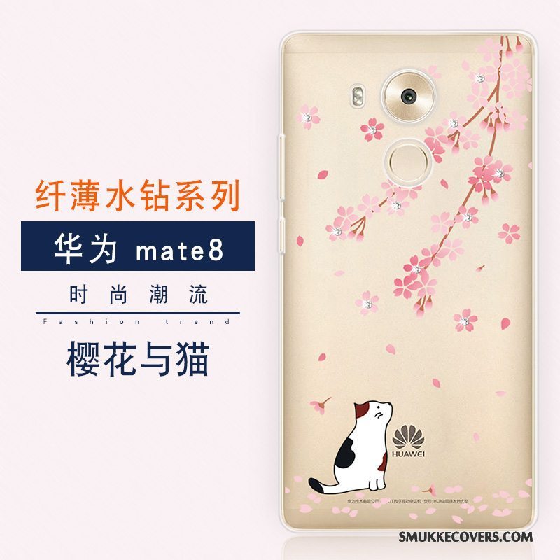 Etui Huawei Mate 8 Strass Ny Trend, Cover Huawei Mate 8 Silikone Anti-fald Telefon