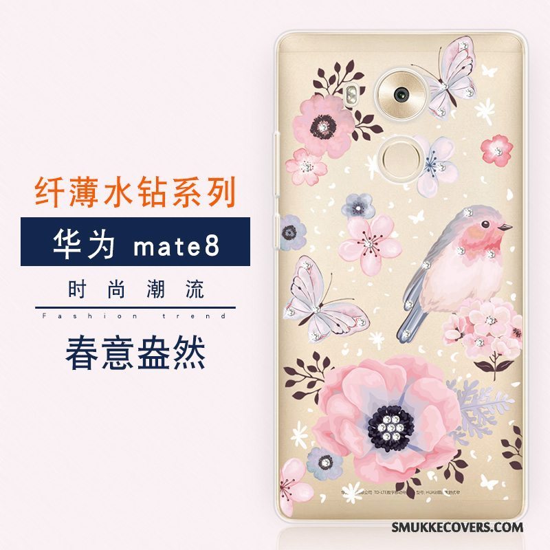 Etui Huawei Mate 8 Strass Ny Trend, Cover Huawei Mate 8 Silikone Anti-fald Telefon