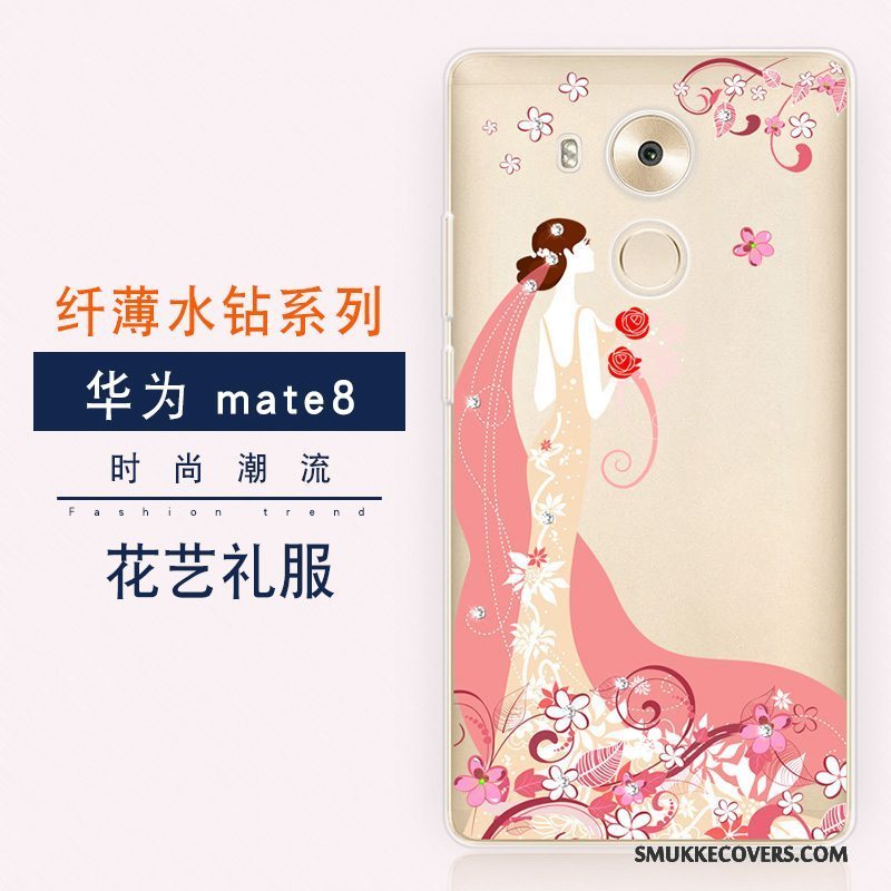 Etui Huawei Mate 8 Strass Ny Trend, Cover Huawei Mate 8 Silikone Anti-fald Telefon