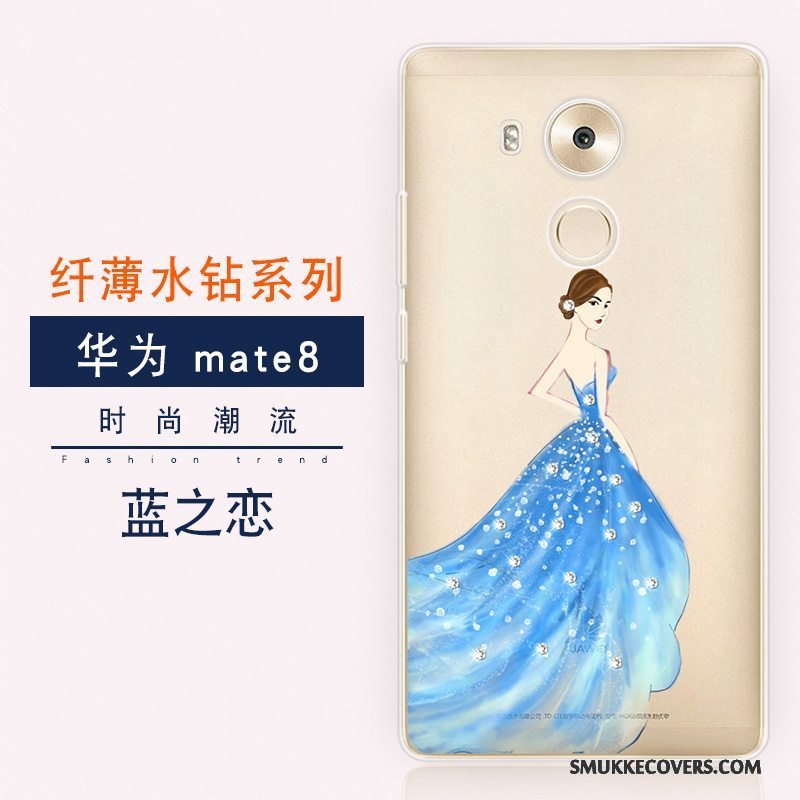 Etui Huawei Mate 8 Strass Ny Trend, Cover Huawei Mate 8 Silikone Anti-fald Telefon