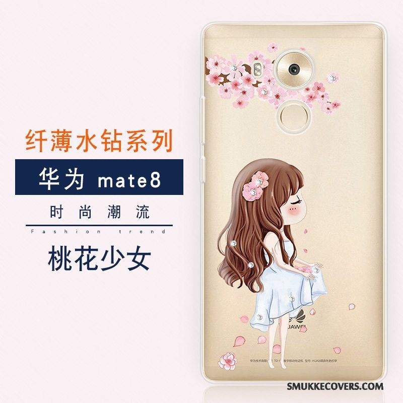 Etui Huawei Mate 8 Strass Ny Trend, Cover Huawei Mate 8 Silikone Anti-fald Telefon