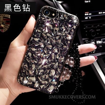 Etui Huawei Mate 8 Strass Telefonlyserød, Cover Huawei Mate 8 Tasker Trend Hængende Ornamenter