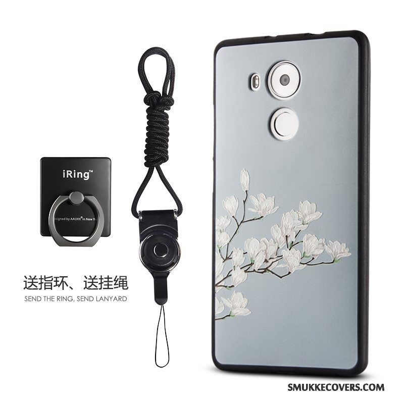 Etui Huawei Mate 8 Tasker Blå Anti-fald, Cover Huawei Mate 8 Relief Telefontredimensionale