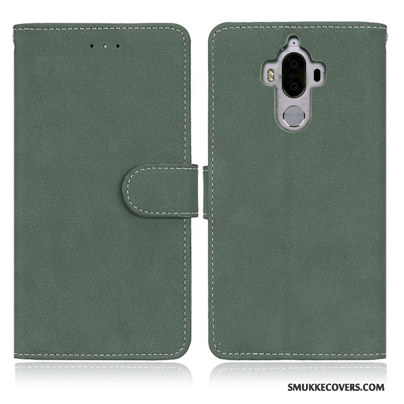 Etui Huawei Mate 9 Beskyttelse Anti-fald Grå, Cover Huawei Mate 9 Folio Nubuck Telefon