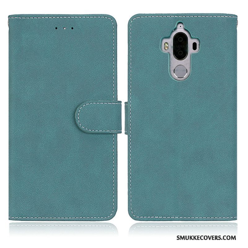 Etui Huawei Mate 9 Beskyttelse Anti-fald Grå, Cover Huawei Mate 9 Folio Nubuck Telefon