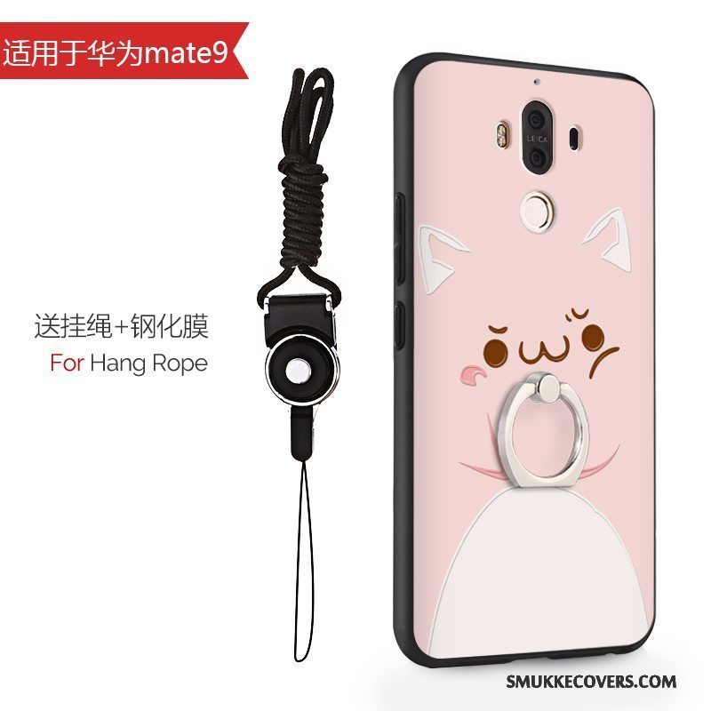 Etui Huawei Mate 9 Beskyttelse Lyseblå Hængende Ornamenter, Cover Huawei Mate 9 Cartoon Hård Telefon