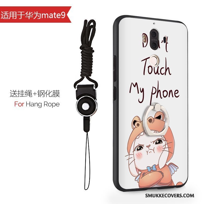 Etui Huawei Mate 9 Beskyttelse Lyseblå Hængende Ornamenter, Cover Huawei Mate 9 Cartoon Hård Telefon