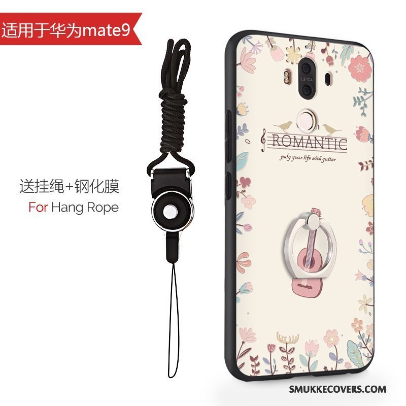 Etui Huawei Mate 9 Beskyttelse Lyseblå Hængende Ornamenter, Cover Huawei Mate 9 Cartoon Hård Telefon