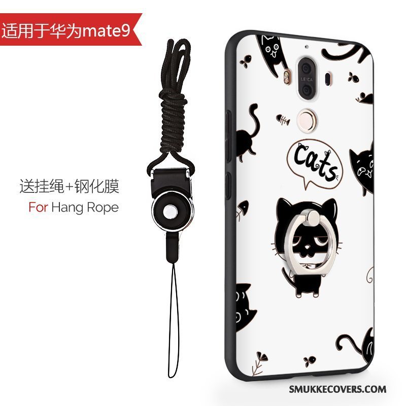 Etui Huawei Mate 9 Beskyttelse Lyseblå Hængende Ornamenter, Cover Huawei Mate 9 Cartoon Hård Telefon