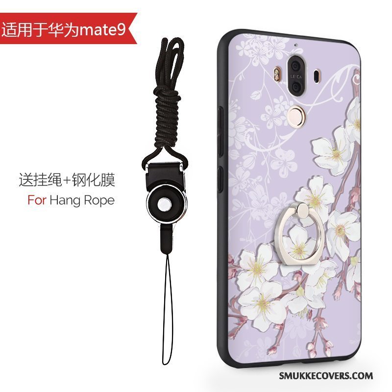 Etui Huawei Mate 9 Beskyttelse Lyseblå Hængende Ornamenter, Cover Huawei Mate 9 Cartoon Hård Telefon