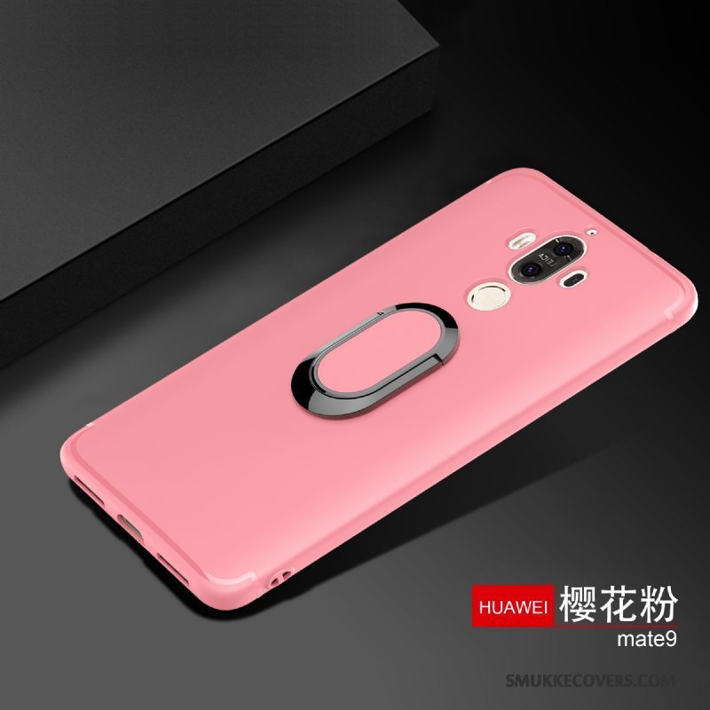 Etui Huawei Mate 9 Beskyttelse Ring Sort, Cover Huawei Mate 9 Tynd Telefon