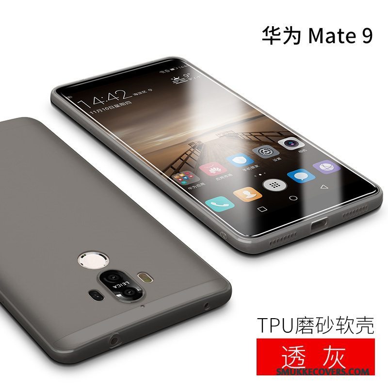 Etui Huawei Mate 9 Beskyttelse Telefonhvid, Cover Huawei Mate 9 Tasker Nubuck Tynd