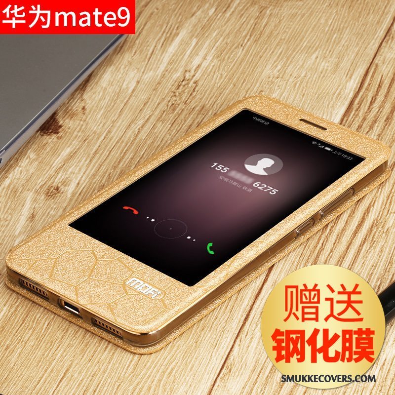 Etui Huawei Mate 9 Folio Telefonguld, Cover Huawei Mate 9 Silikone