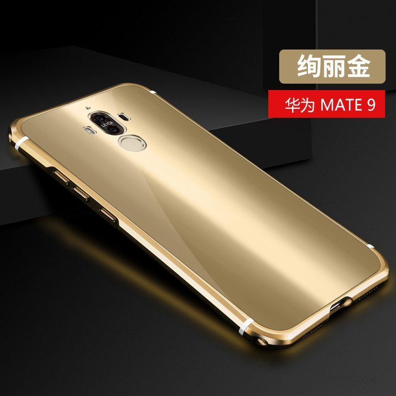 Etui Huawei Mate 9 Kreativ Sort Anti-fald, Cover Huawei Mate 9 Metal Telefontrend