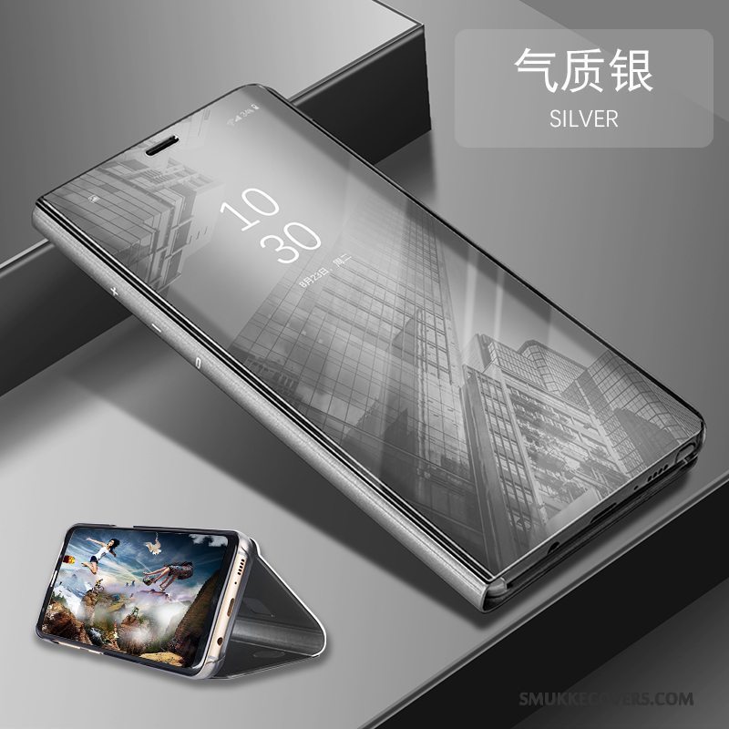 Etui Huawei Mate 9 Læder Anti-fald Spejl, Cover Huawei Mate 9 Tasker Telefonlyseblå