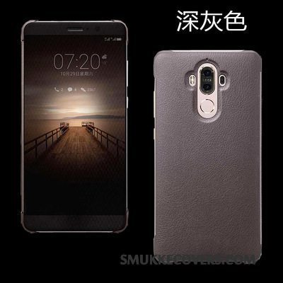 Etui Huawei Mate 9 Læder Anti-fald Telefon, Cover Huawei Mate 9 Beskyttelse Tynd Hvid