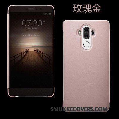 Etui Huawei Mate 9 Læder Anti-fald Telefon, Cover Huawei Mate 9 Beskyttelse Tynd Hvid