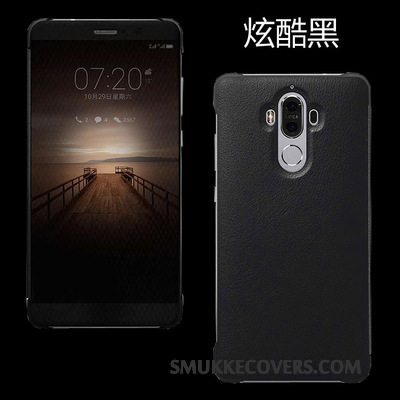 Etui Huawei Mate 9 Læder Anti-fald Telefon, Cover Huawei Mate 9 Beskyttelse Tynd Hvid