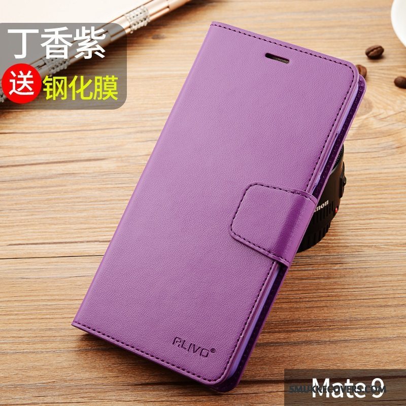 Etui Huawei Mate 9 Læder Telefonrød, Cover Huawei Mate 9 Silikone