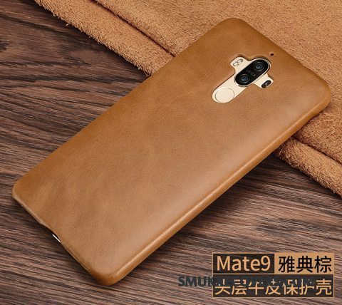 Etui Huawei Mate 9 Læder Telefonspænde, Cover Huawei Mate 9 Beskyttelse Ring Lyse