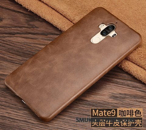 Etui Huawei Mate 9 Læder Telefonspænde, Cover Huawei Mate 9 Beskyttelse Ring Lyse