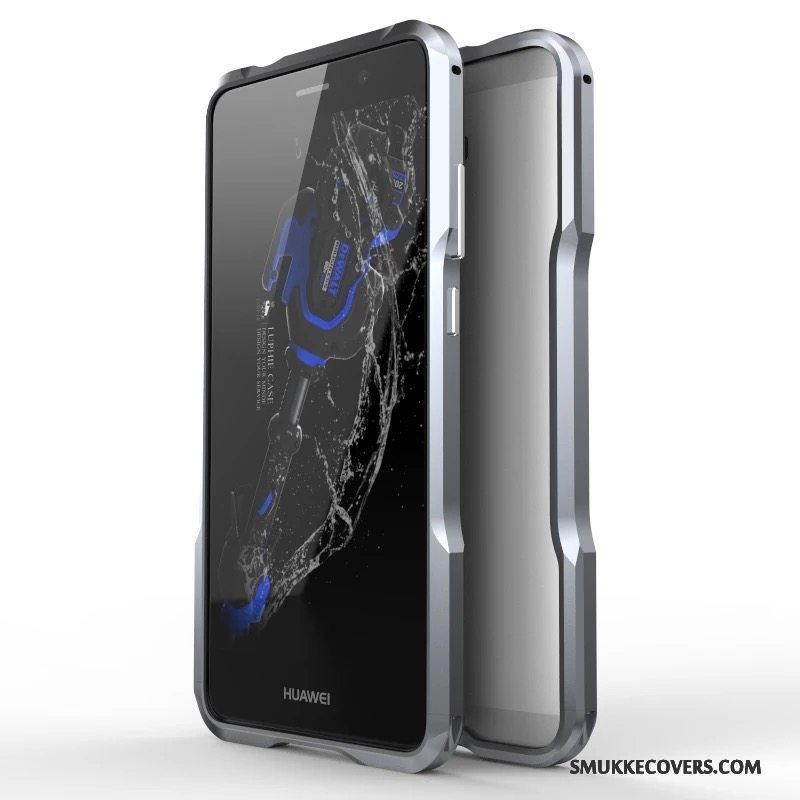 Etui Huawei Mate 9 Metal Rød Telefon, Cover Huawei Mate 9 Beskyttelse Ramme