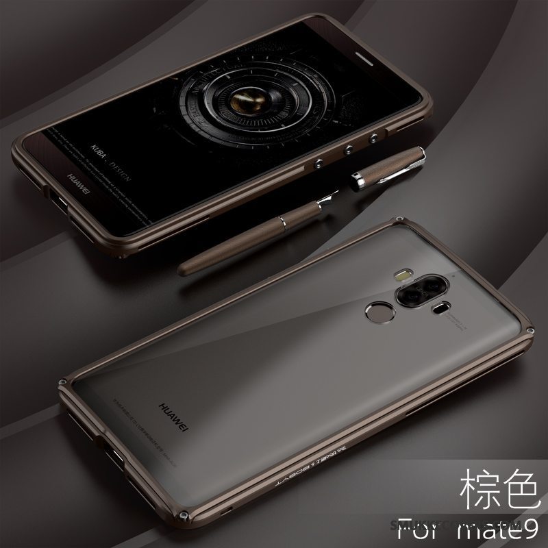 Etui Huawei Mate 9 Metal Sølv Ramme, Cover Huawei Mate 9 Beskyttelse Telefon