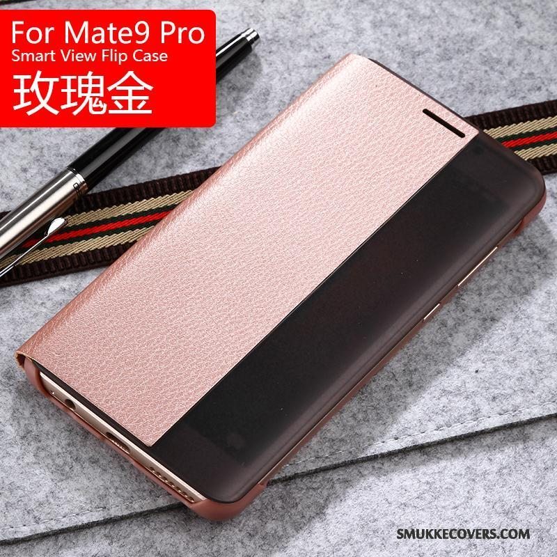 Etui Huawei Mate 9 Pro Beskyttelse Sort Telefon, Cover Huawei Mate 9 Pro Læder