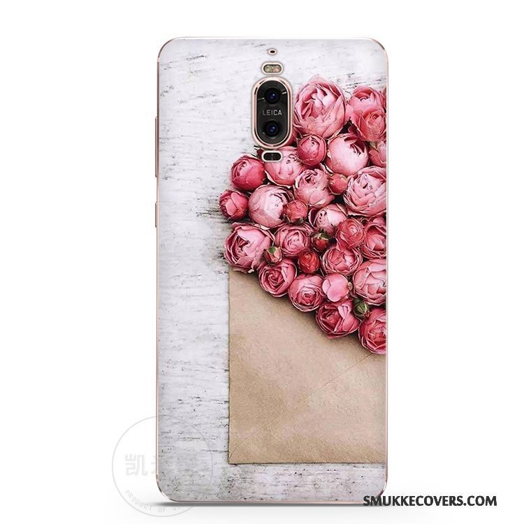 Etui Huawei Mate 9 Pro Blød Europa Smukke, Cover Huawei Mate 9 Pro Silikone Af Personlighed Lyserød