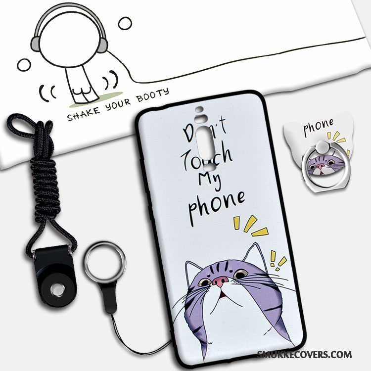 Etui Huawei Mate 9 Pro Blød Hængende Ornamenter Lyserød, Cover Huawei Mate 9 Pro Cartoon Anti-fald Telefon