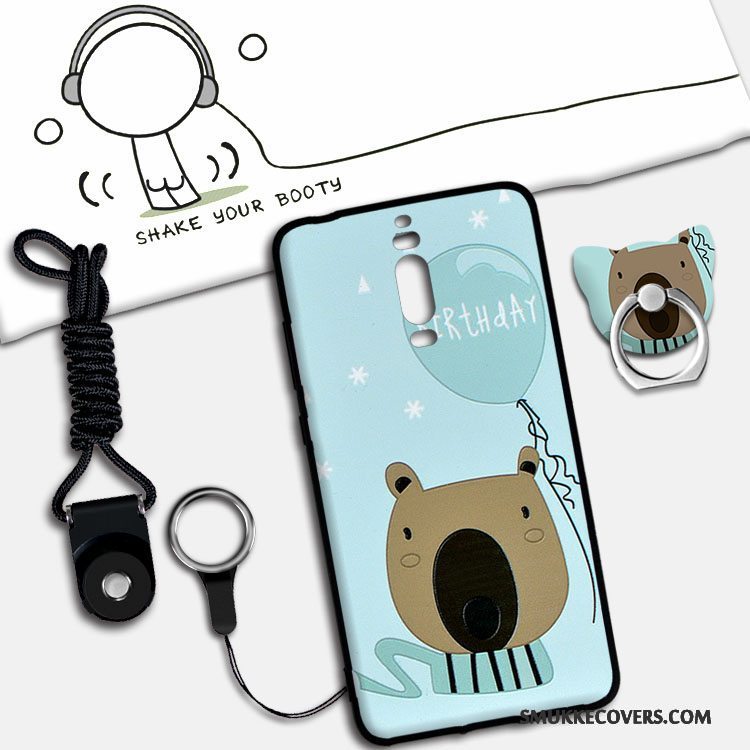 Etui Huawei Mate 9 Pro Blød Hængende Ornamenter Lyserød, Cover Huawei Mate 9 Pro Cartoon Anti-fald Telefon