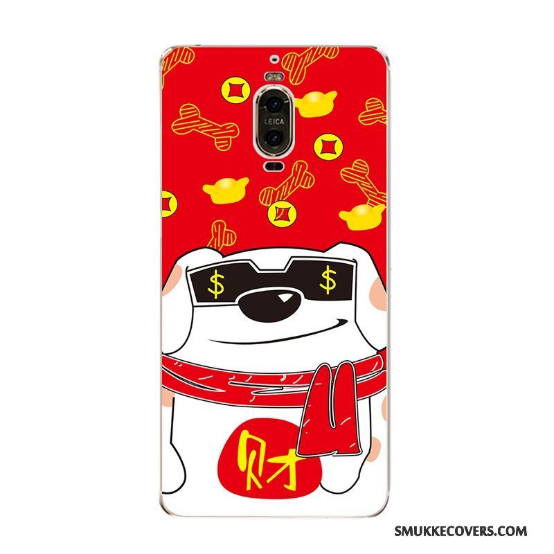 Etui Huawei Mate 9 Pro Blød Super Sødt Telefon, Cover Huawei Mate 9 Pro Beskyttelse Hund Rød