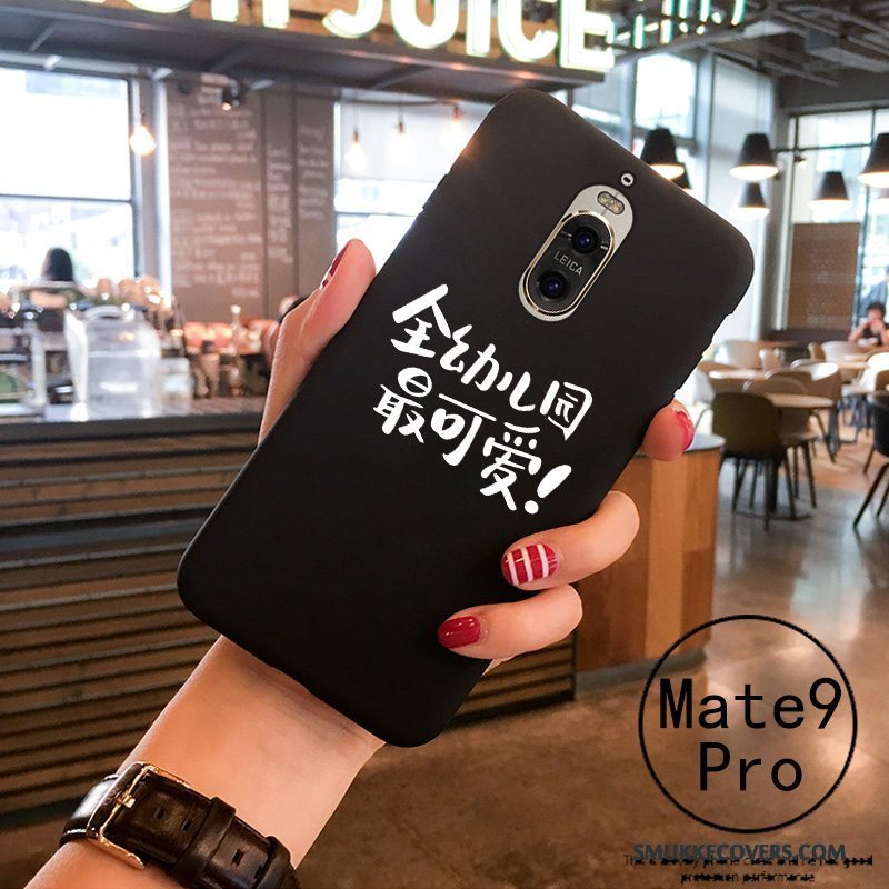 Etui Huawei Mate 9 Pro Blød Telefonelskeren, Cover Huawei Mate 9 Pro Beskyttelse Sort Af Personlighed