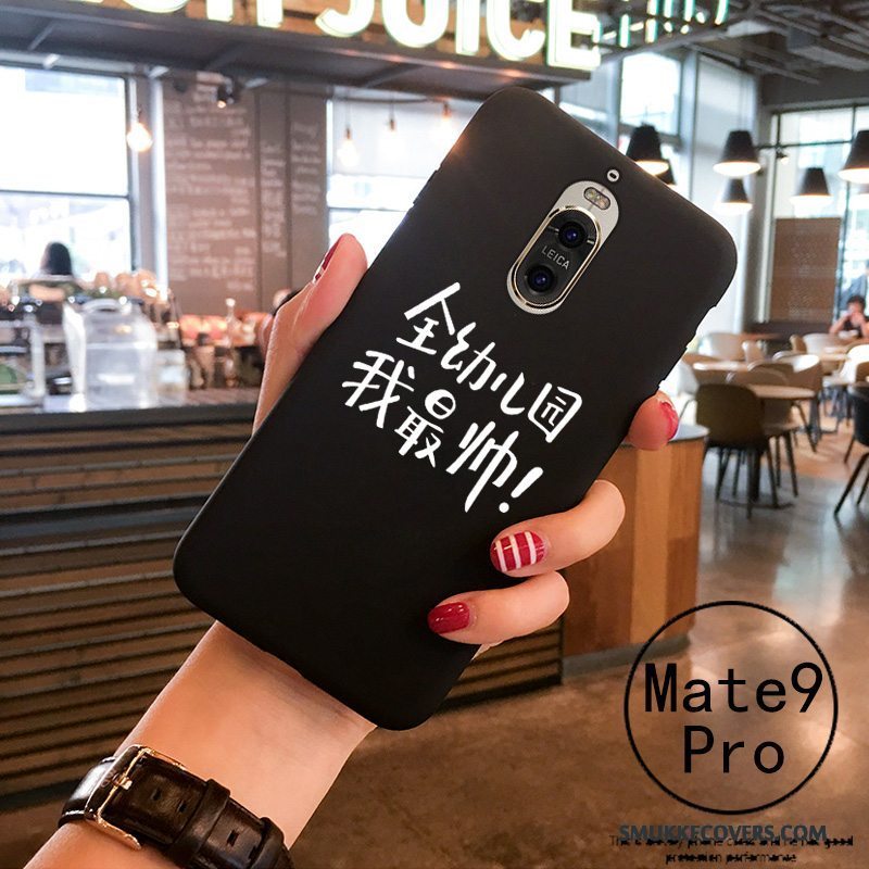 Etui Huawei Mate 9 Pro Blød Telefonelskeren, Cover Huawei Mate 9 Pro Beskyttelse Sort Af Personlighed