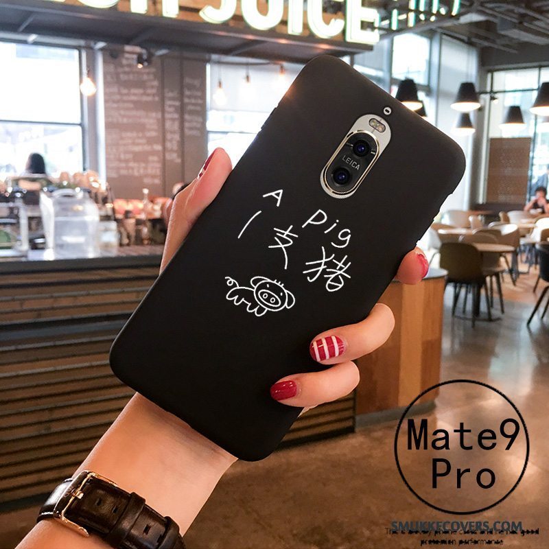 Etui Huawei Mate 9 Pro Blød Telefonelskeren, Cover Huawei Mate 9 Pro Beskyttelse Sort Af Personlighed