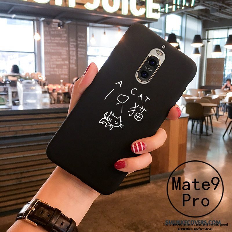 Etui Huawei Mate 9 Pro Blød Telefonelskeren, Cover Huawei Mate 9 Pro Beskyttelse Sort Af Personlighed